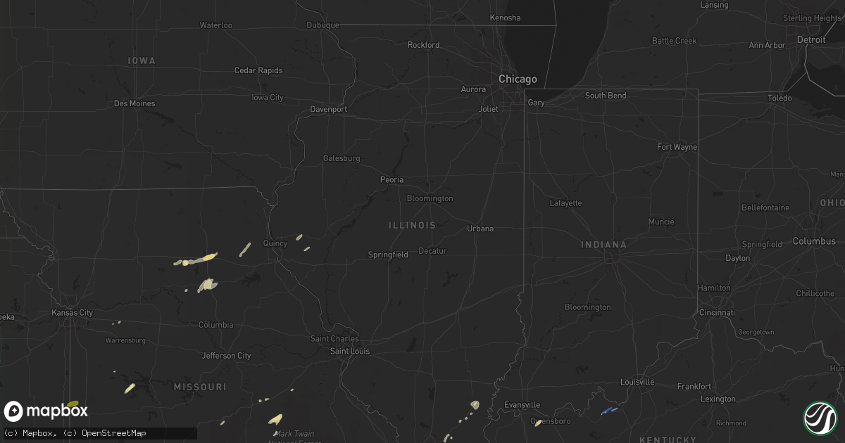 Hail map in Illinois on May 1, 2019