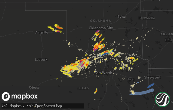 Hail map preview on 05-01-2019