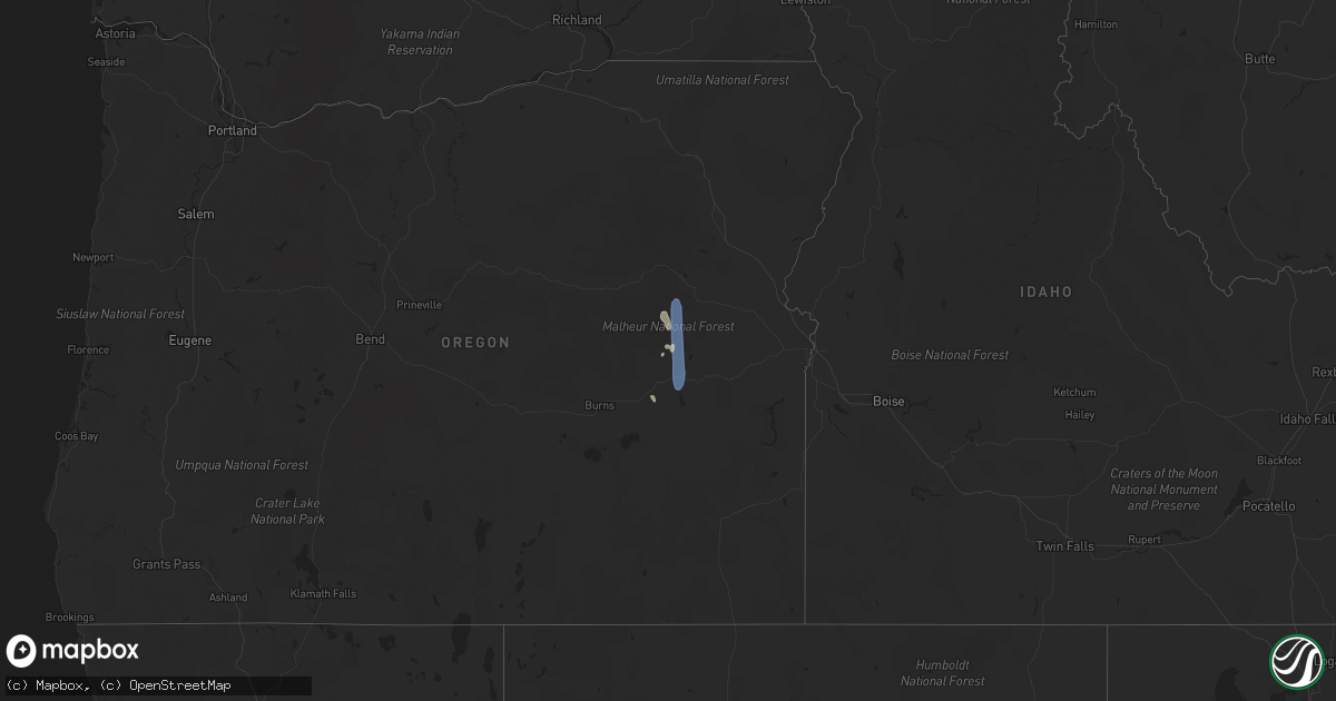 Hail map on May 1, 2023