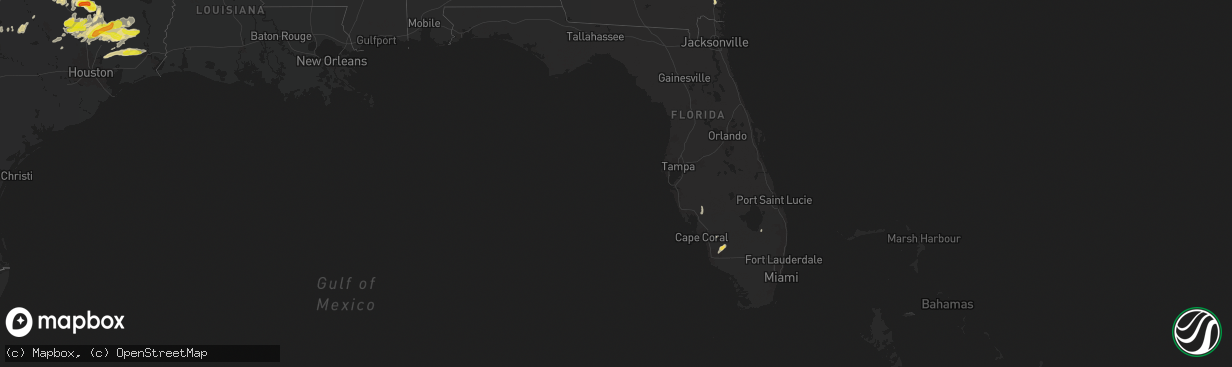 Hail map in Florida on May 1, 2024