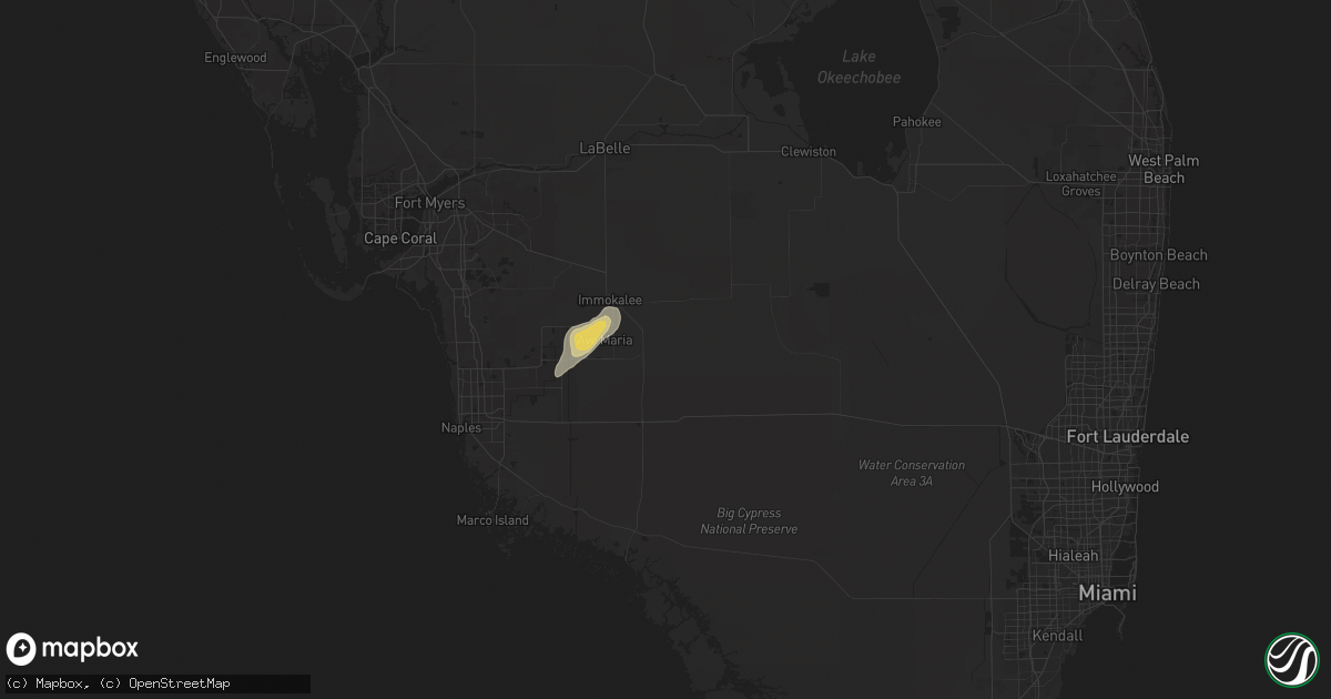 Hail map in Immokalee, FL on May 1, 2024