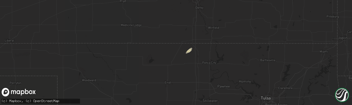 Hail map in Medford, OK on May 1, 2024