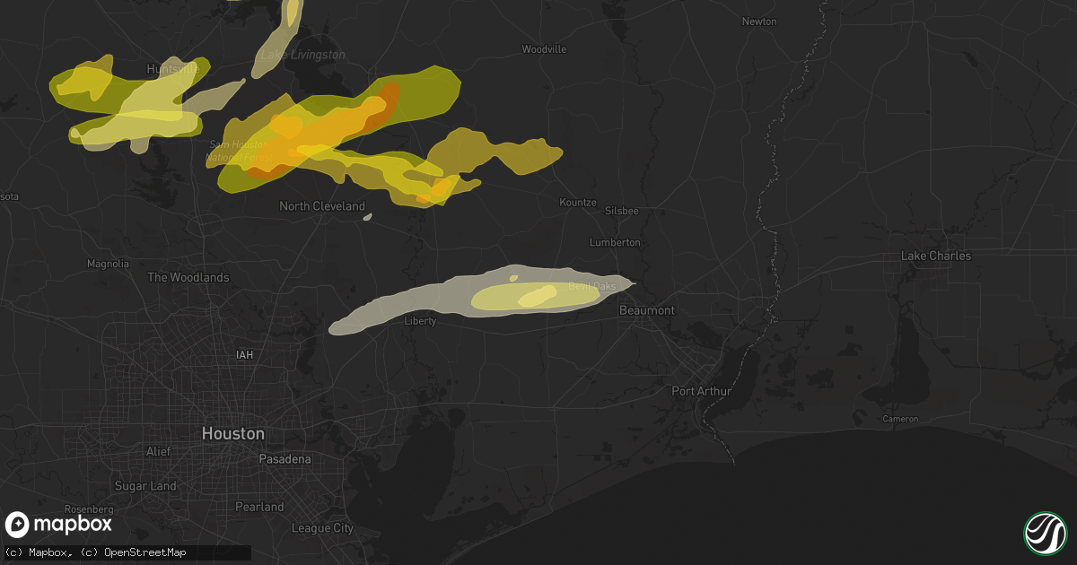 Hail map in Sour Lake, TX on May 1, 2024