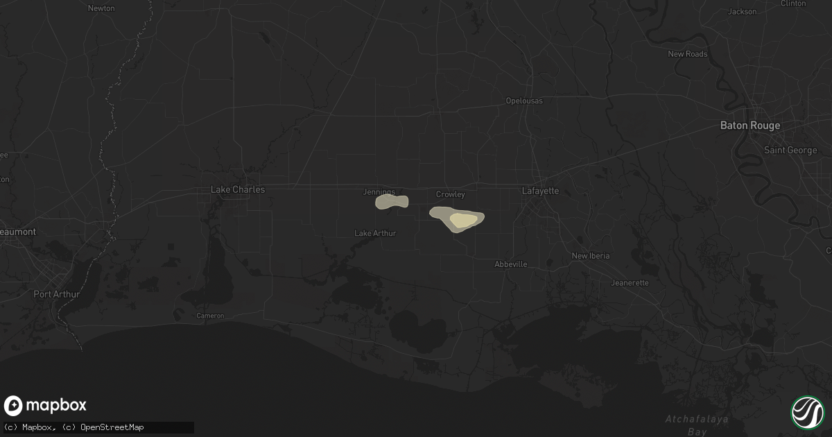 Hail map in Morse, LA on May 1, 2025