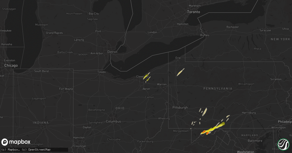 Hail map on May 1, 2025