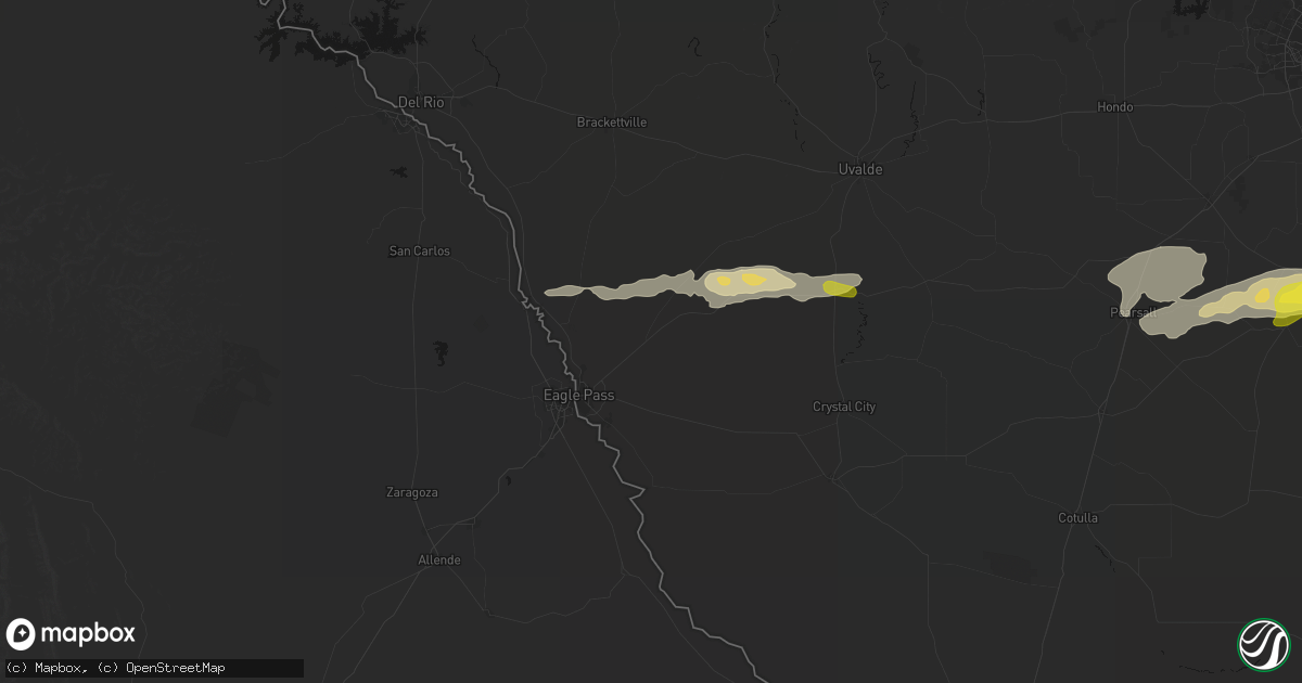 Hail map in Eagle Pass, TX on May 1, 2026