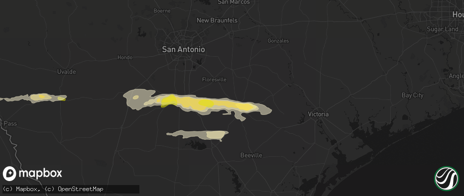 Hail map in Hobson, TX on May 1, 2026