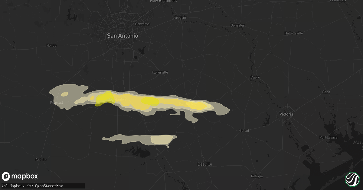 Hail map in Hobson, TX on May 1, 2026