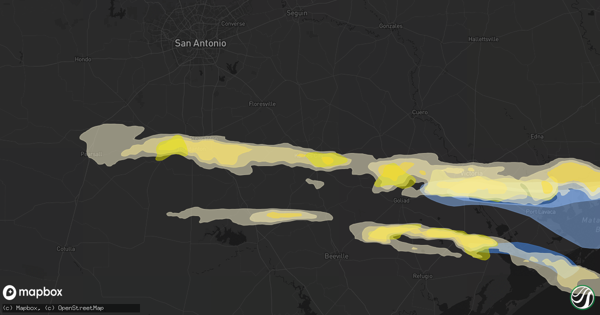 Hail map in Karnes City, TX on May 1, 2026