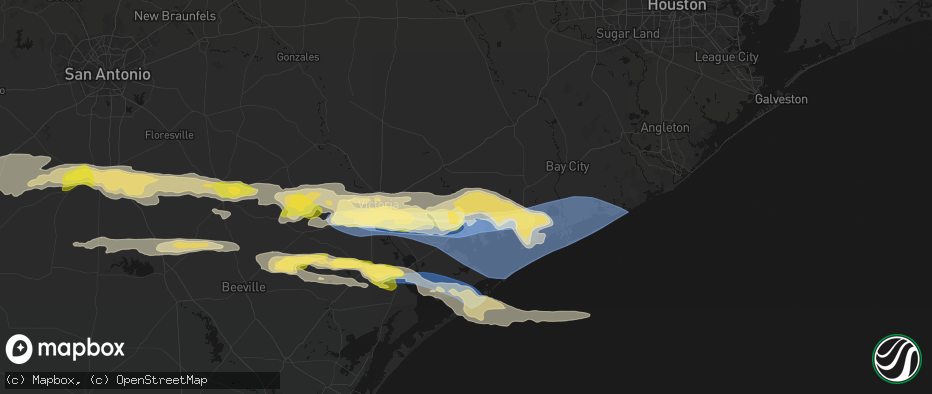 Hail map in Lolita, TX on May 1, 2026