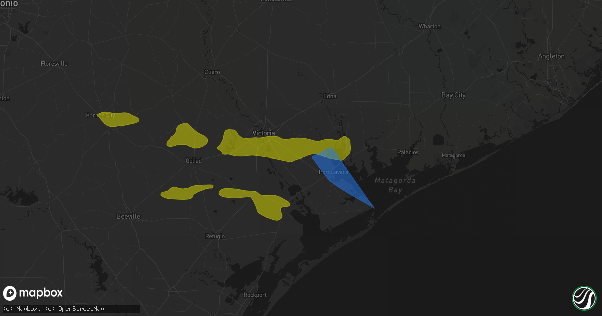 Hail map in Placedo, TX on May 1, 2026