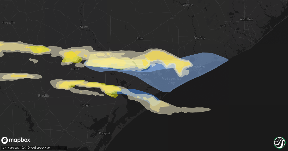Hail map in Port Lavaca, TX on May 1, 2026