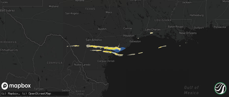 Hail map on May 1, 2026