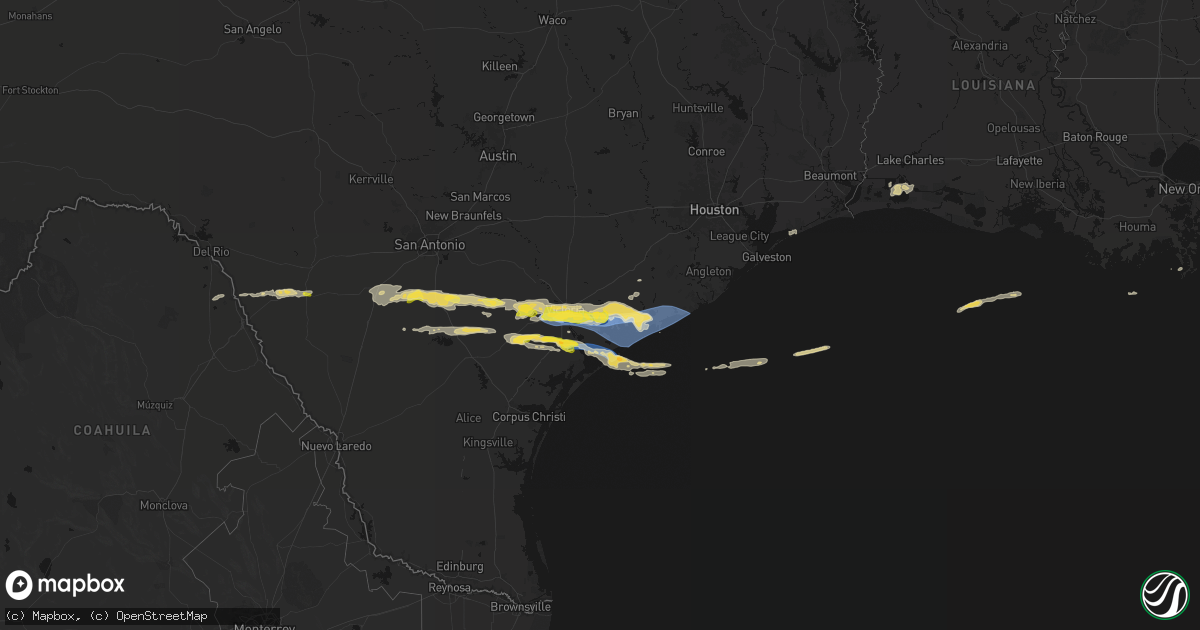 Hail map on May 1, 2026