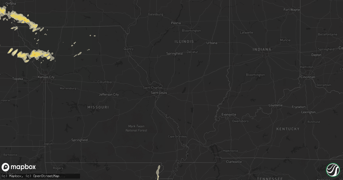 Hail map in Pennsylvania on May 2, 2012
