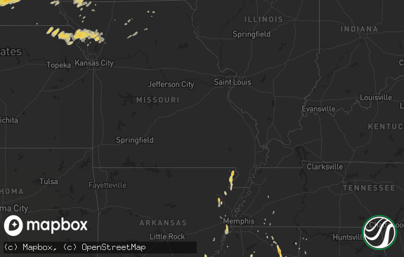 Hail map preview on 05-02-2012