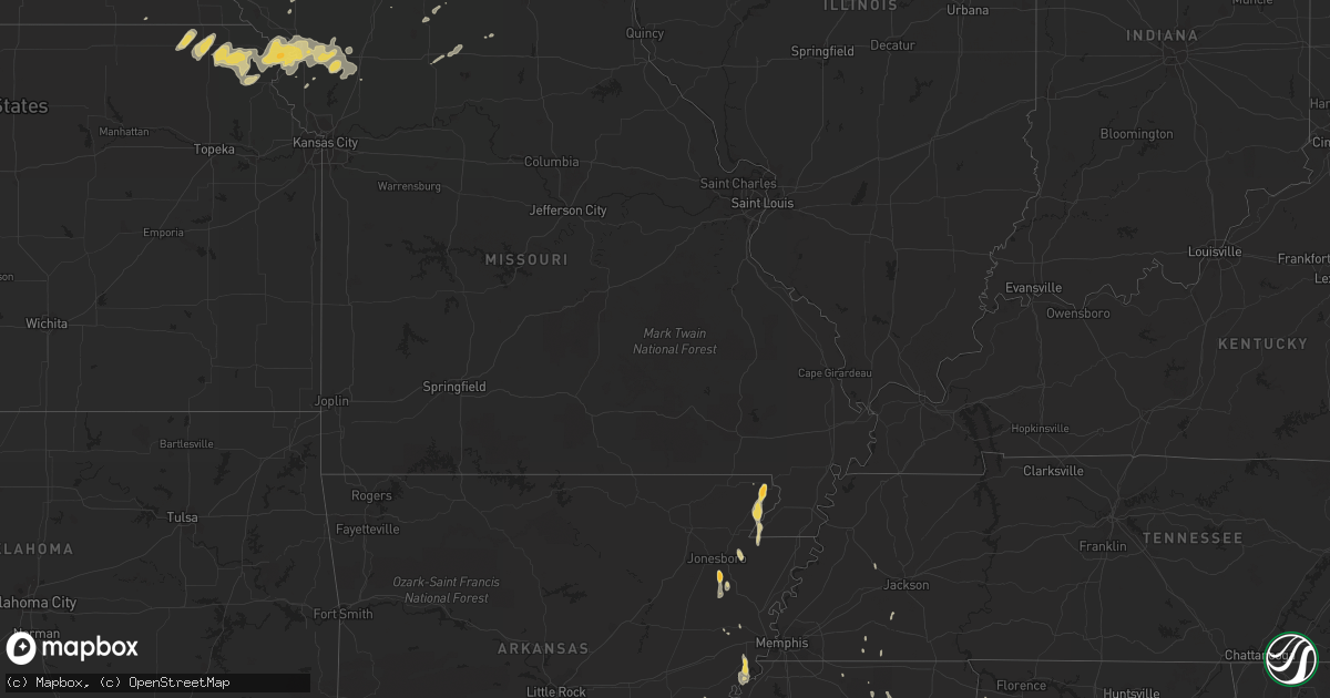 Hail map on May 2, 2012