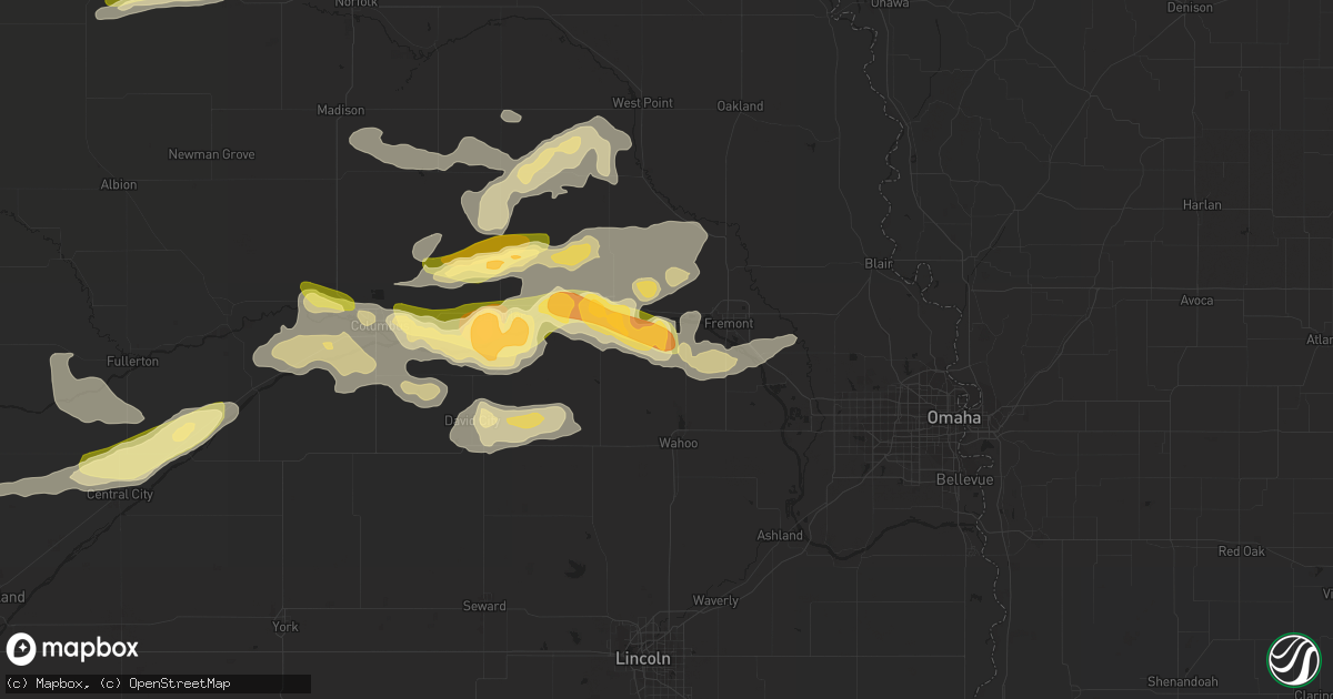 Hail map in Cedar Bluffs, NE on May 2, 2015