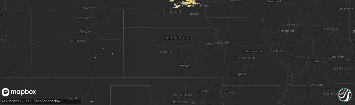 Hail map in Kansas on May 2, 2015