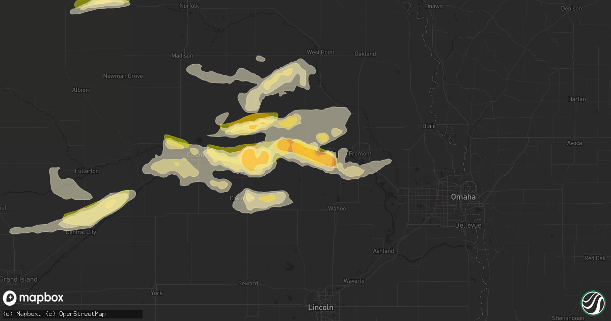 Hail map in Morse Bluff, NE on May 2, 2015