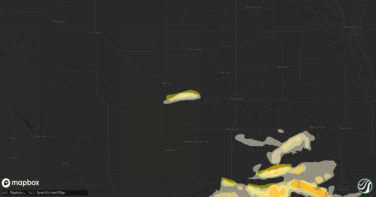 Hail map in Tilden, NE on May 2, 2015
