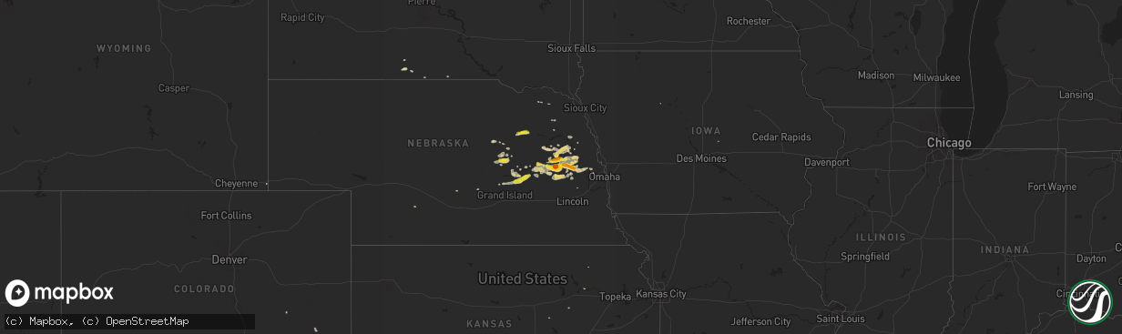 Hail map on May 2, 2015