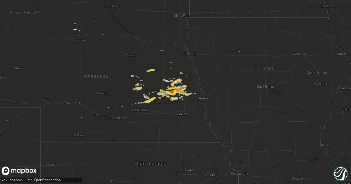 Hail map on May 2, 2015