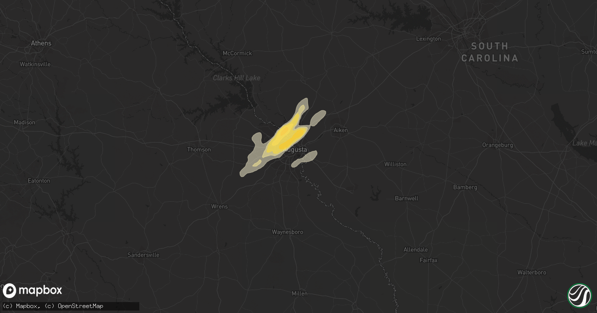 Hail map in Augusta, GA on May 2, 2016