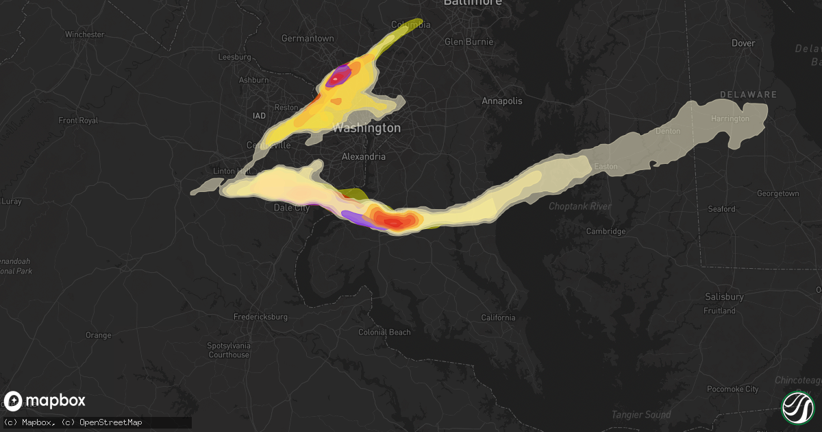 Hail map in Waldorf, MD on May 2, 2016