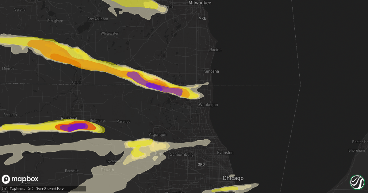 Hail map in Lake Villa, IL on May 2, 2018