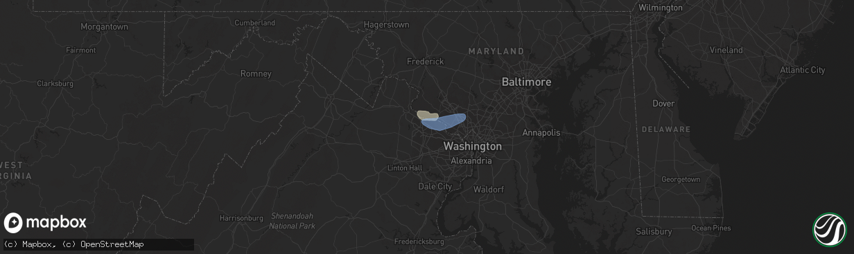 Hail map in Sterling, VA on May 2, 2019