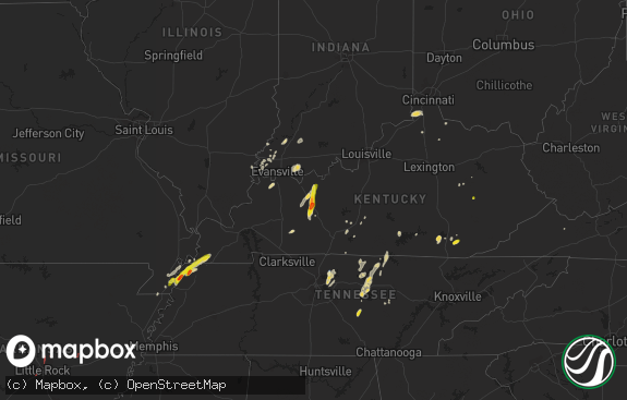 Hail map preview on 05-02-2019