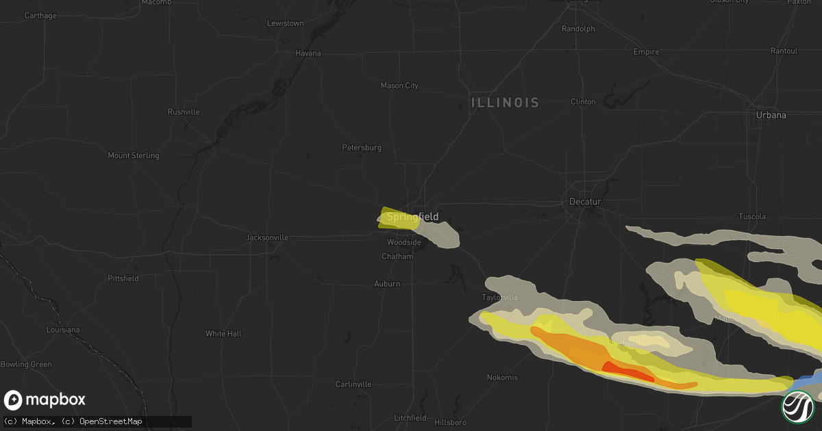 Hail map in Springfield, IL on May 2, 2020