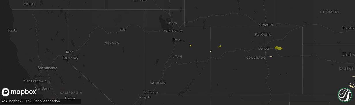 Hail map in Utah on May 2, 2020