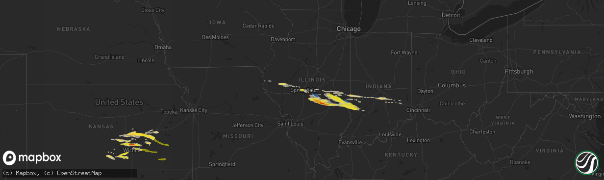 Hail map on May 2, 2020