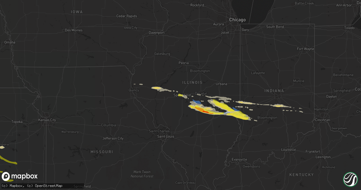Hail map on May 2, 2020