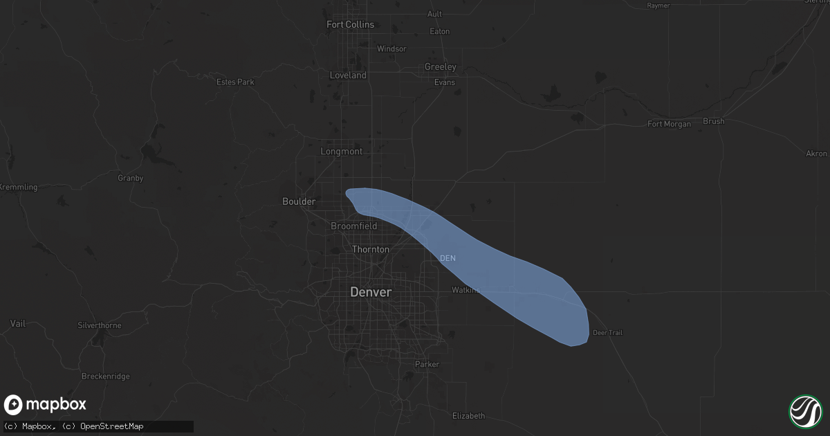 Hail map in Brighton, CO on May 2, 2021