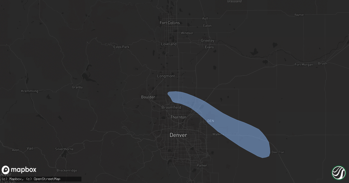 Hail map in Erie, CO on May 2, 2021