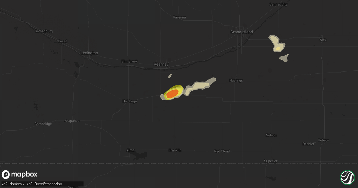 Hail map in Minden, NE on May 2, 2021
