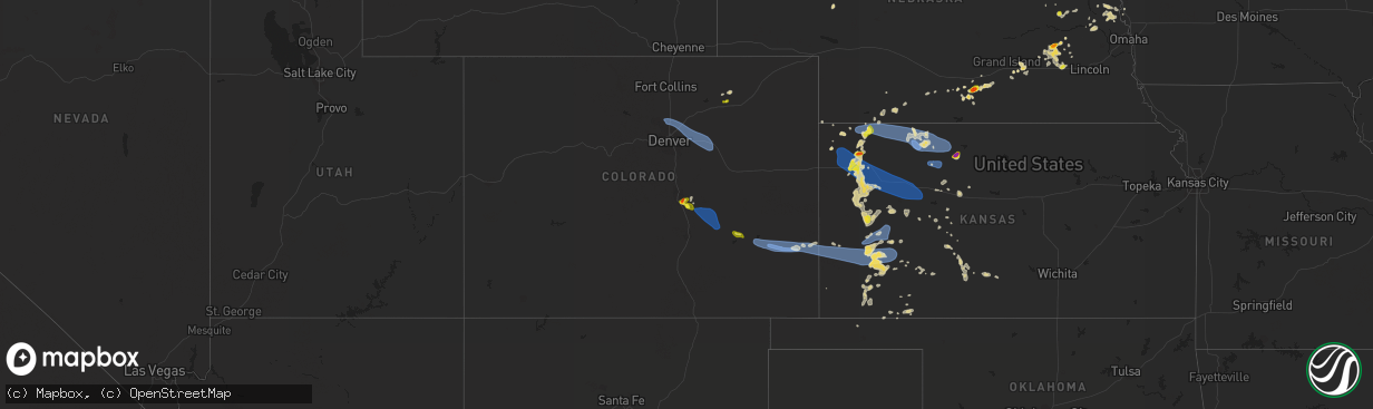 Hail map on May 2, 2021