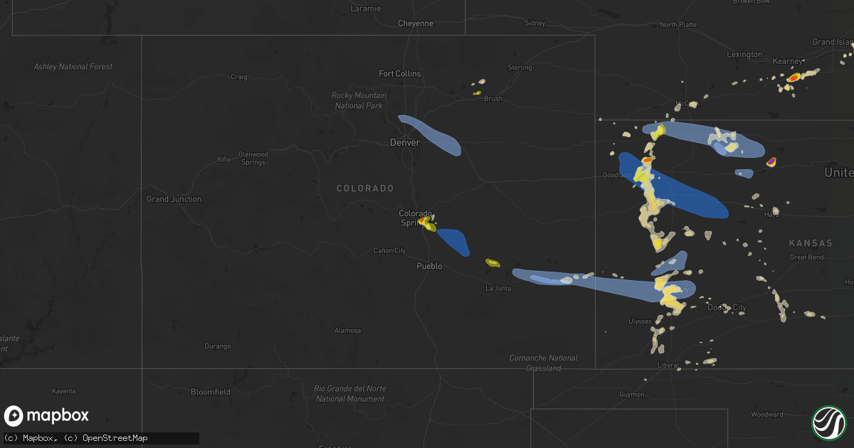 Hail map on May 2, 2021