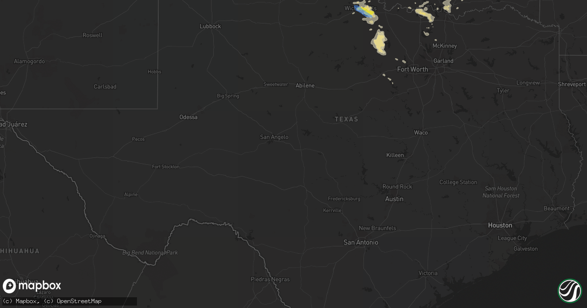Hail map in Texas on May 2, 2022