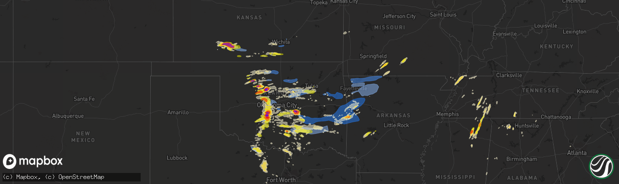 Hail map on May 2, 2022