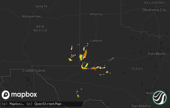 Hail map preview on 05-02-2023