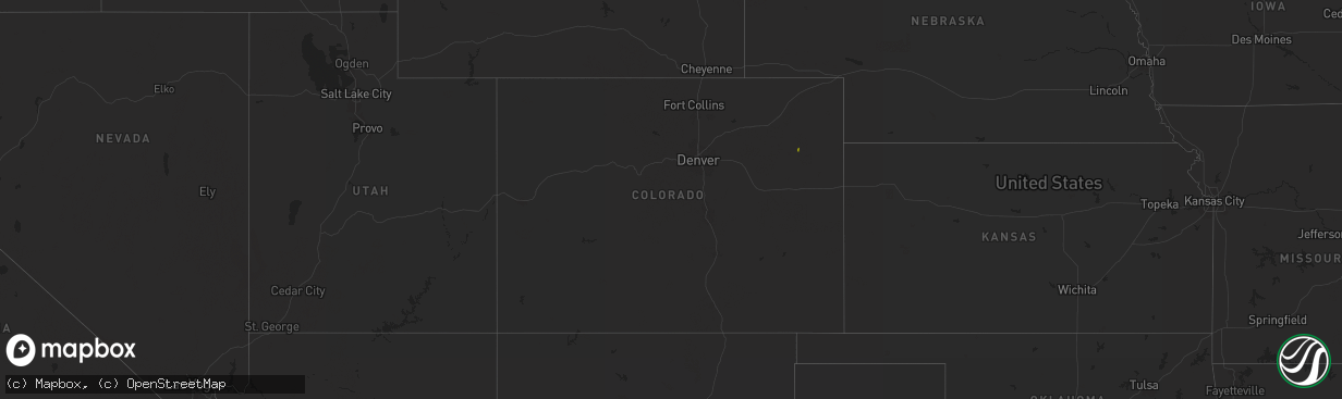 Hail map in Colorado on May 2, 2024