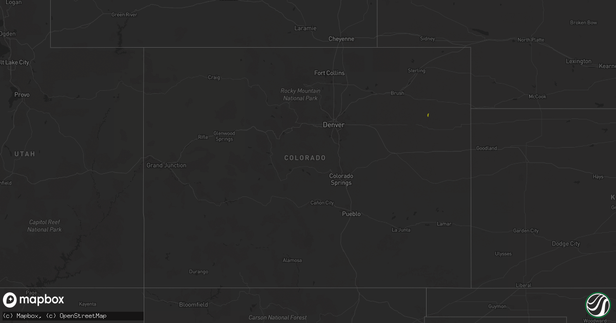 Hail map in Colorado on May 2, 2024