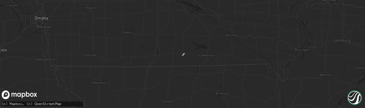 Hail map in Corydon, IA on May 2, 2024