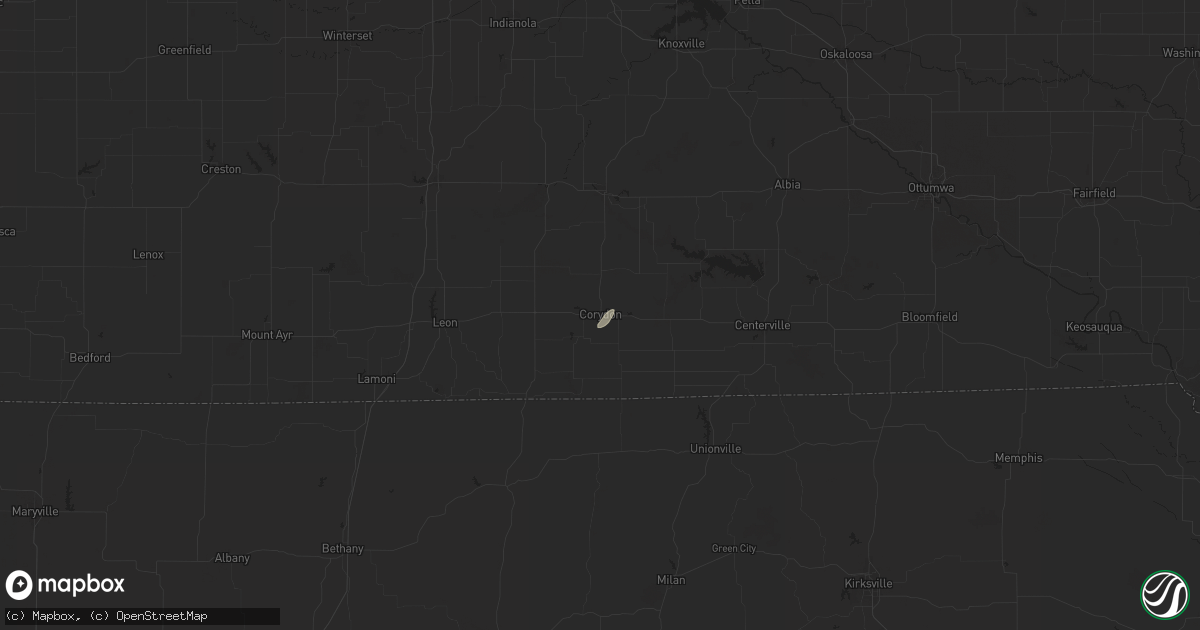Hail map in Corydon, IA on May 2, 2024
