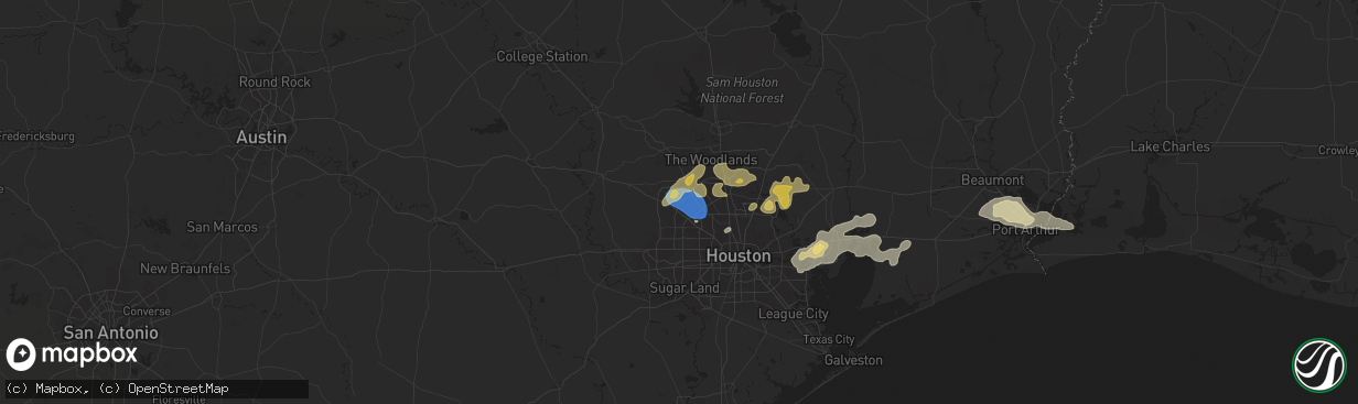 Hail map in Cypress, TX on May 2, 2024