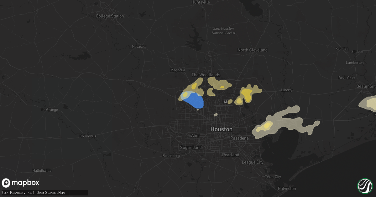 Hail map in Cypress, TX on May 2, 2024